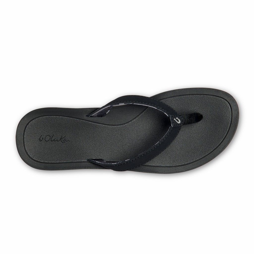 Olukai Women's Pio Lua Flip Flop - Black US215-806